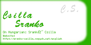 csilla sranko business card